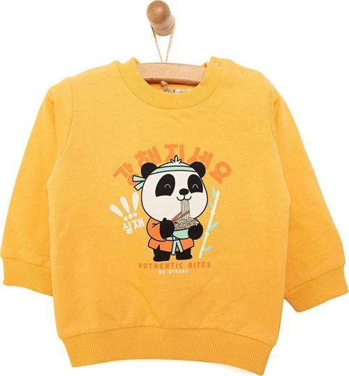 HelloBaby Basic Az Şardonlu Panda Desenli Bebek Sweatshirt