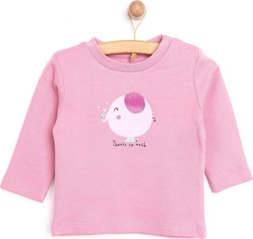 HelloBaby Basic Fil Desenli İnterlok Uzun kol Tshirt Kız Bebek