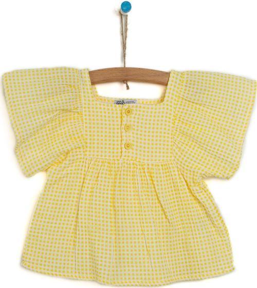HelloBaby Basic Sarı Pötikareli Bluz Kız Bebek