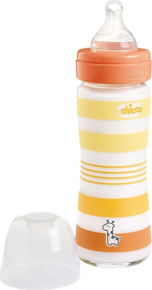 Wellbeing Yavaş Akış Gri Cam Biberon 240 ml 0+ Ay