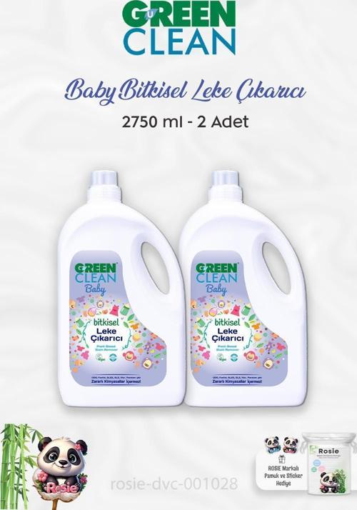 2 Adet Green Clean Baby Bitkisel Leke Çıkarıcı 2750 ml ve ROSIE