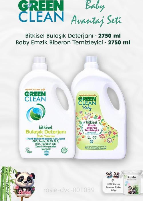 Baby Biberon Temizleyici 2.75 kg, Bulaşık Deterjanı 2.75 kg ve ROSIE
