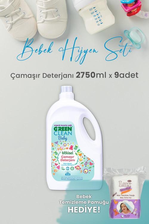 Baby Bitkisel Çamaşır Deterjanı Lavanta Yağlı 2750 ml x 9 Adet ve Hediyeli
