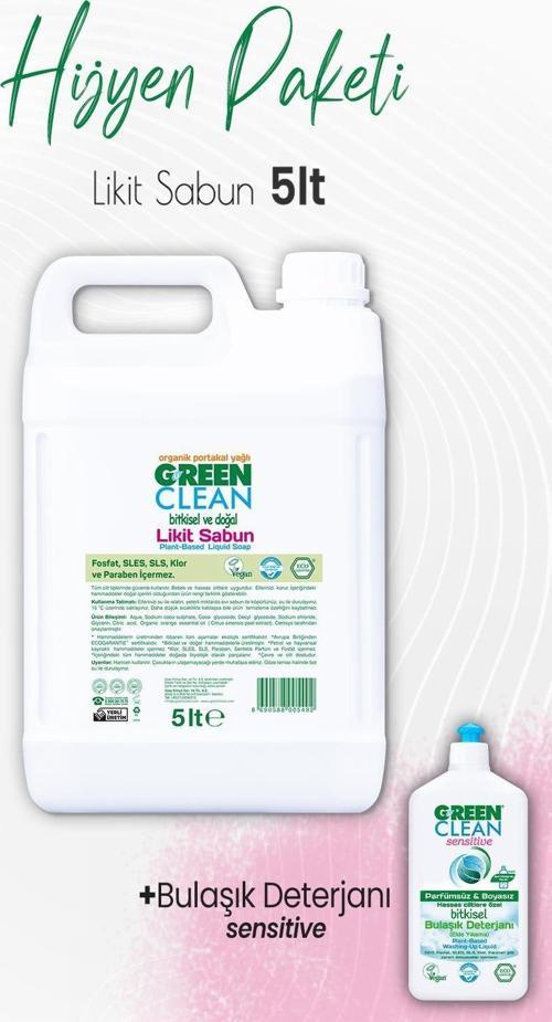 Bitkisel Likit Sabun Portakal 5 lt ve Bulaşık Deterjanı 500 ml