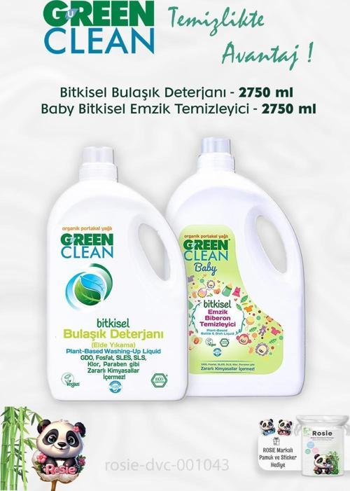 Bulaşık Deterjanı Portakal Yağlı 2750 ml, Baby Emzik Temizleyici ve ROSIE
