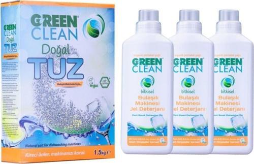 Bulaşık Makinesi Jel Deterjan 1000 ml x 3 Adet ve Makine Tuzu 1,5 Kg