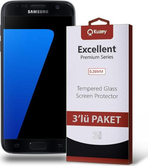 Samsung Galaxy S7 Temperli Ekran Koruyucu Kırılmaz Cam Ekonomik 3'lü Paket