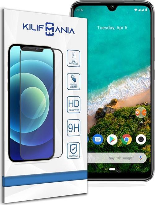 Xiaomi Mi A3 Tam Kaplayan Temperli Ekran Koruyucu Cam