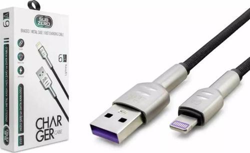 İphone 14 Plus Cl51 Metal Başlık Hasır 6A Lightning Hızlı Şarj Data Kablosu 1Mt