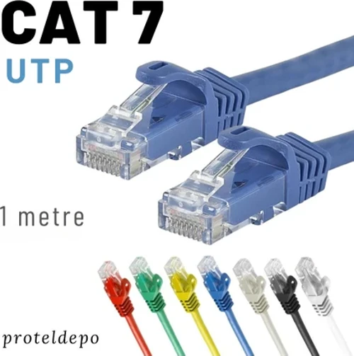 CAT7 UTP Kablo Ethernet Network İnternet Lan Ağ Kablosu