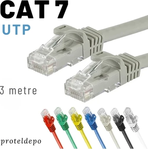 CAT7 UTP Kablo Ethernet Network İnternet Lan Ağ Kablosu