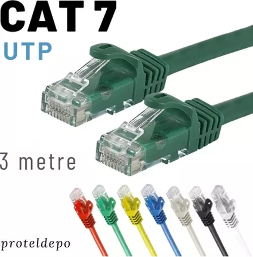 CAT7 UTP Kablo Ethernet Network İnternet Lan Ağ Kablosu