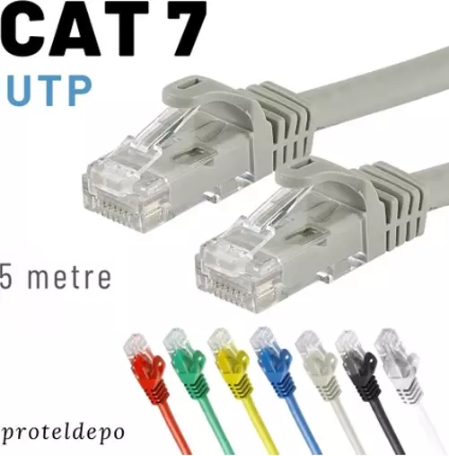 CAT7 UTP Kablo Ethernet Network İnternet Lan Ağ Kablosu