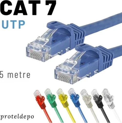 CAT7 UTP Kablo Ethernet Network İnternet Lan Ağ Kablosu