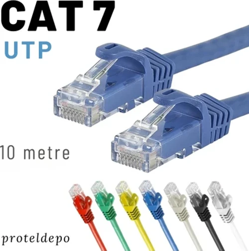 CAT7 UTP Kablo Ethernet Network İnternet Lan Ağ Kablosu