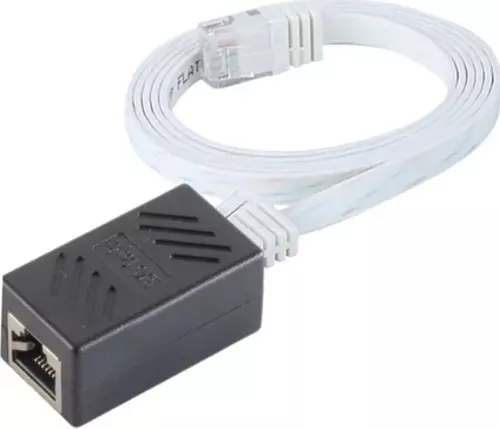 15 Metre CAT6 Kablo Uzatma Seti, Yassı Ethernet Kablo ve Ekleyici