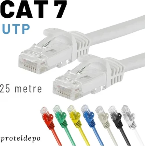 CAT7 UTP Kablo Ethernet Network İnternet Lan Ağ Kablosu