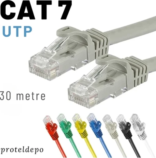 CAT7 UTP Kablo Ethernet Network İnternet Lan Ağ Kablosu