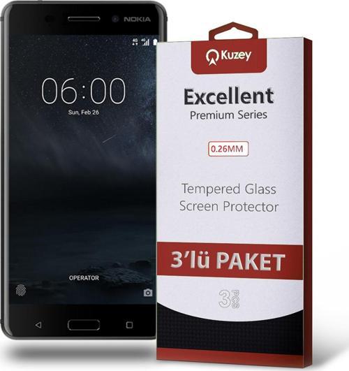 Nokia 6 Temperli Ekran Koruyucu Kırılmaz Cam Ekonomik 3'lü Paket
