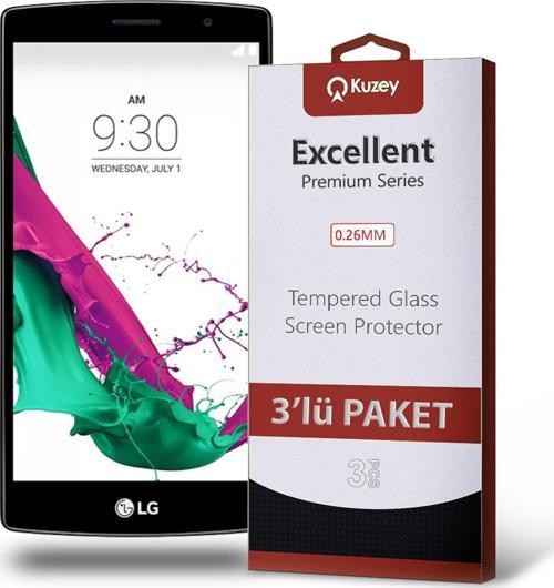 LG G4 Beat Temperli Ekran Koruyucu Kırılmaz Cam Ekonomik 3'lü Paket
