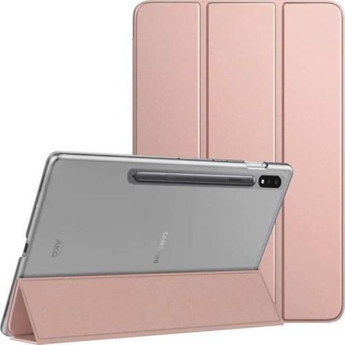Samsung Galaxy Tab S8 Kılıf Yatay Stand Özellikli Arkası Sert P.c PU Deri Kapak Smar Kılıf
