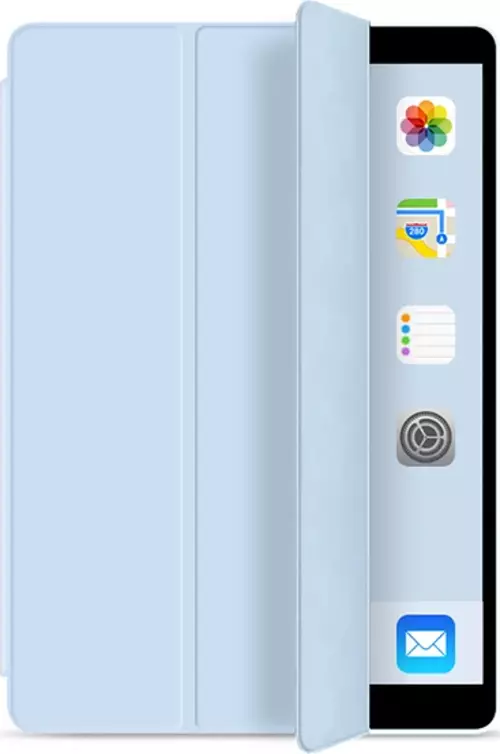 Samsung Galaxy Tab A7 Kılıf Yatay Stand Özellikli Arkası Sert P.c PU Deri Kapak Smar Kılıf