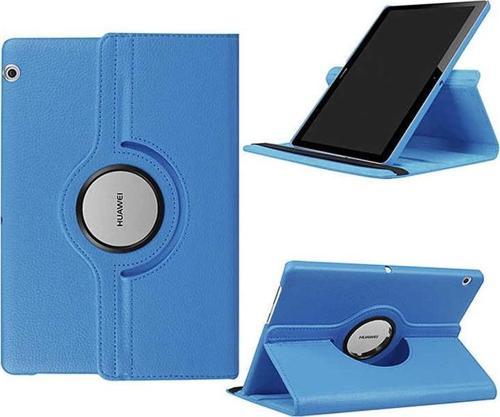 Huawei MediaPad T5 10 inç Kılıf 360 Derece Dönerli Yatay ve Dikey Standlı Deri Kılıf