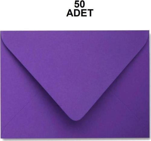 50 Adet Mor Renkli Küçük Zarf 7x9