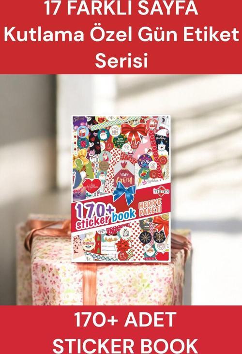 Özel Gün Kutlama Etiket Serisi 170 Adet Tasarım Sticker Book Etiket Kitabı Sticker Defteri