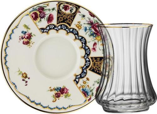 1453 Antik Rose Optik 12 Parça 6 Kişilik Çay Seti 110 ml