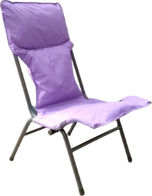 Katlanan Şezlong Sandalye -- Antrasit Iskeletli, Düz Renk Polyester Kumaşlı --