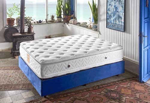 Dream Yatak 200x200 Çift Kişilik Çift Pedli Ekstra Lüks Yatak 34 cm Pamuklu Örme Kumaş