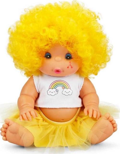 Afro Bebek Kıvırcık Saçlı 23 cm 23488 Sarı