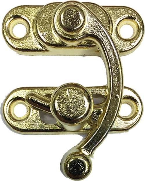 2 ADET BÜYÜK BOY YAY GÖZÜ KANCALI KİLİT SARI KUTU SANDIK VE KAPAK KLİPSİ 37X45 MM