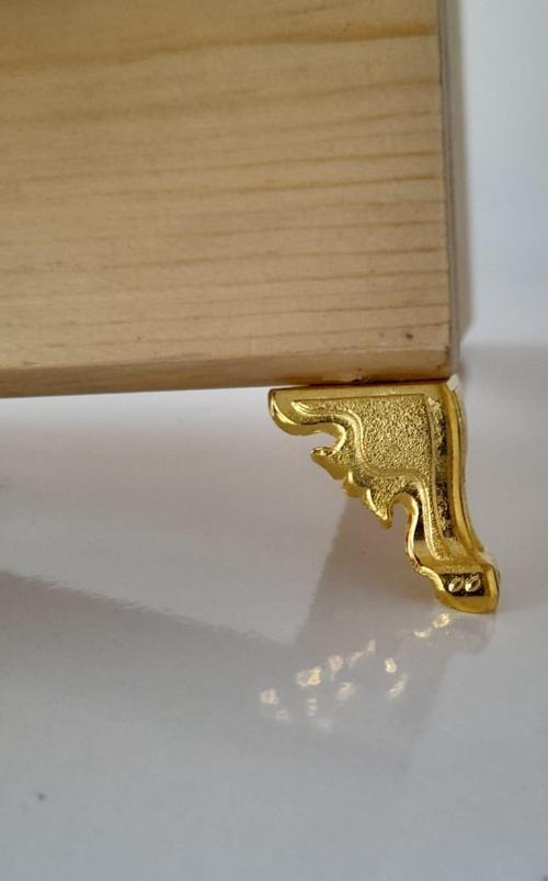 Kelebek 4 Adet Sarı 2,5 cm Sandık Kutu Ayak