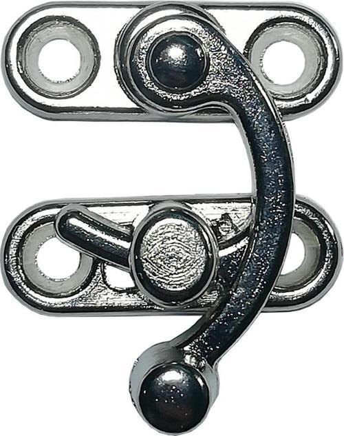 KÜÇÜK YAY GÖZÜ KANCALI KİLİT NİKEL 10 ADET KUTU SANDIK VE KAPAK KLİPSİ 20X24 MM
