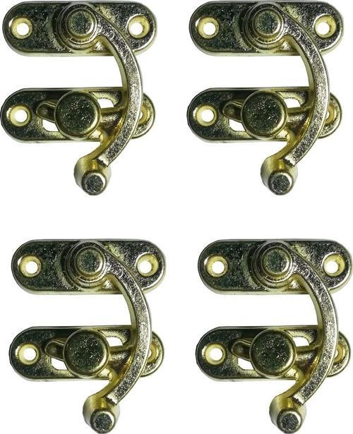 Orta Boy Yay Gözü Kancalı Kilit Sarı 4 Adet 28x33 mm