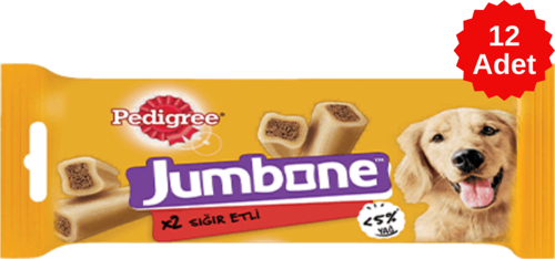Jumbone Medium Sığır ve Kümes Hayvanlı Köpek Ödülü 180 Gr 12 Adet