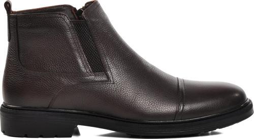 07086 Kahve Floter Hakiki Deri Erkek Bot