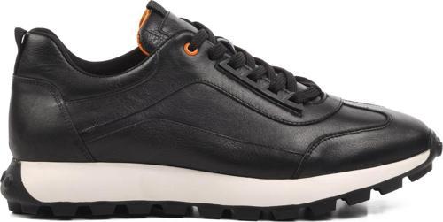 252574 Siyah Hakiki Deri Erkek Günlük Ayakkabı