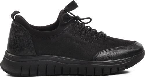 2216670K Siyah Nubuk Hakiki Deri Kadın Günlük Ayakkabı