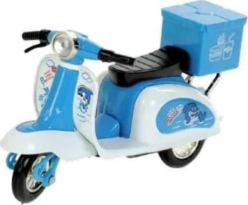 Çek Bırak Metal Vespa Motor 12 Cm - FY361A-12D - Mavi