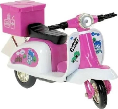 Çek Bırak Metal Vespa Motor 12 Cm - FY361A-12D - Pembe