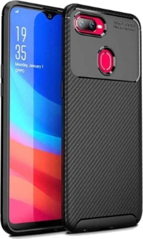 Oppo AX7 Karbon Tasarımlı Kapak - Siyah