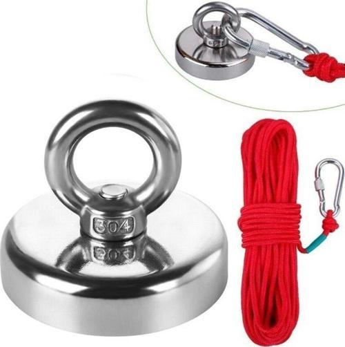 102 Kg D60 Magnet Fishing 20M Halatlı Neodyum Pot Mıknatıs Seti