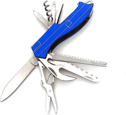 11 Fonksiyonlu Kamp Cep Çakısı Multitool Mavi