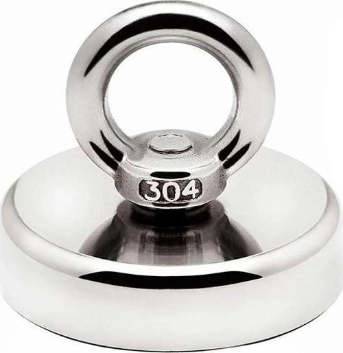 D48 Güçlü Neodyum Mıknatıs 48mm 75kg Askılı Fishing Salvage Magnet