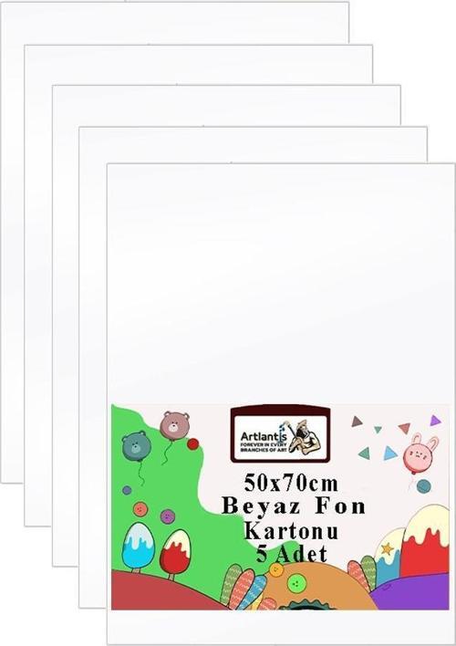 Fon Kartonu 50x70 cm 120 gr 5 Adet 50*70 cm Renkli Fon Kartonu Kağıdı 120 Gr Okul Sınıf Etkinlik Kreş Okul Öncesi