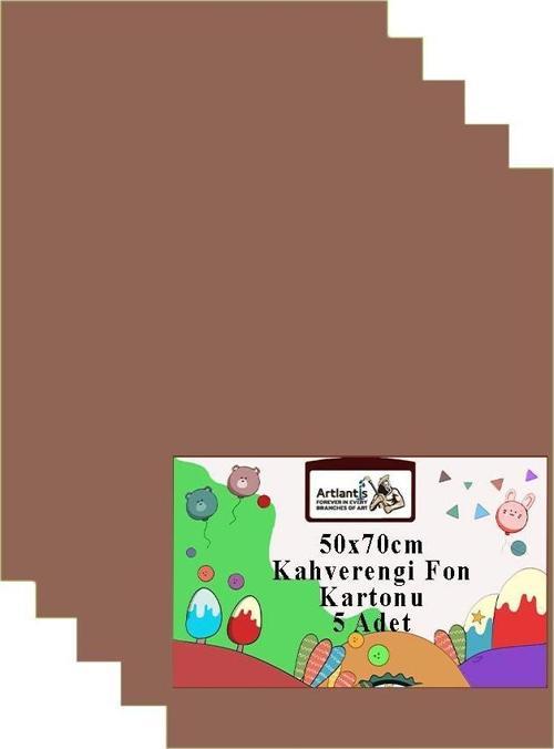 Fon Kartonu 50x70 cm 120 gr 5 Adet 50*70 cm Renkli Fon Kartonu Kağıdı 120 Gr Okul Sınıf Etkinlik Kreş Okul Öncesi