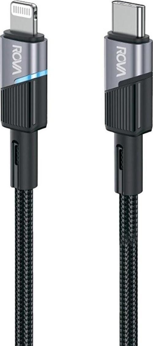 RV-KB208 Braided Velcro Typec To Lighting Kablo 1.2M PD20W Kvk Garantili